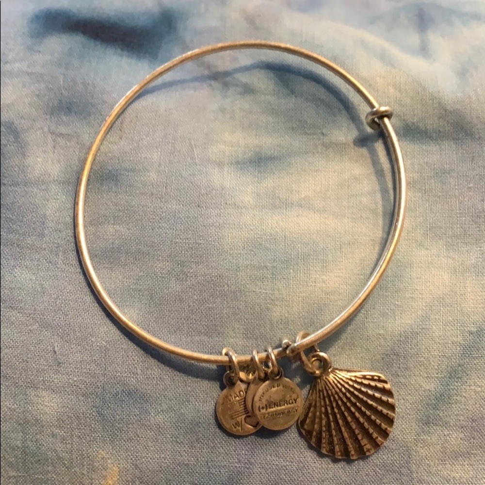 Alex And Ani Silver Seashell Bracelet.